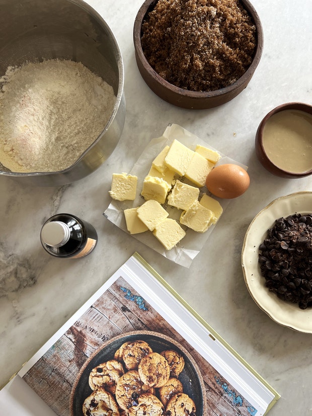 Cookie Ingredients Arranged on Counter