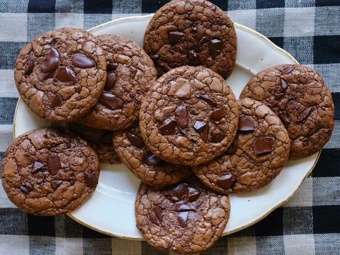 Aran’s Double Chocolate Buckwheat Crinkle Cookies