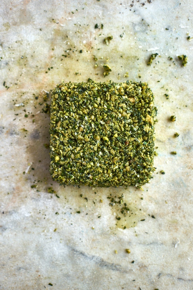 Close Up Photo of Pesto before Adding Olive Oil
