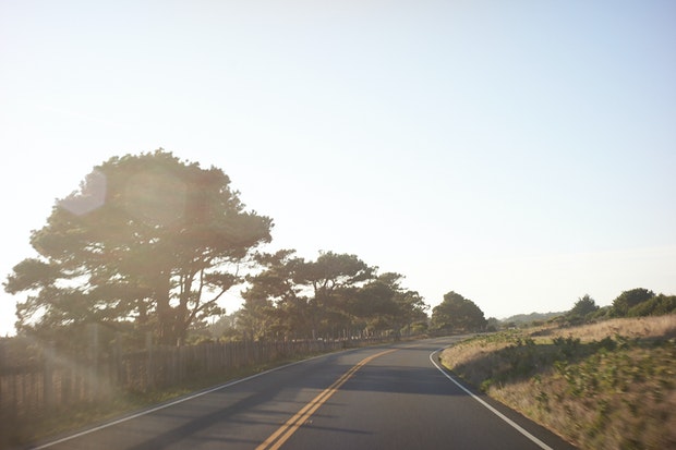 drive to cabin along ca highway 1