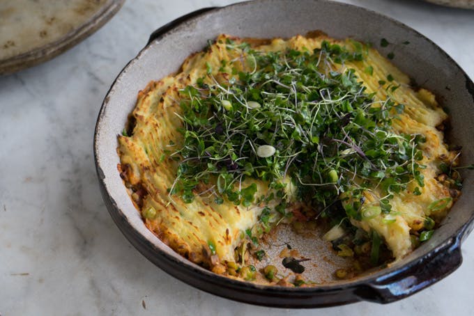 Make Ahead Vegan Samosa Shepherd’s Pie