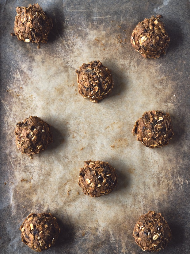 Mesquite Chocolate Chip Cookies on a Baking Sheet