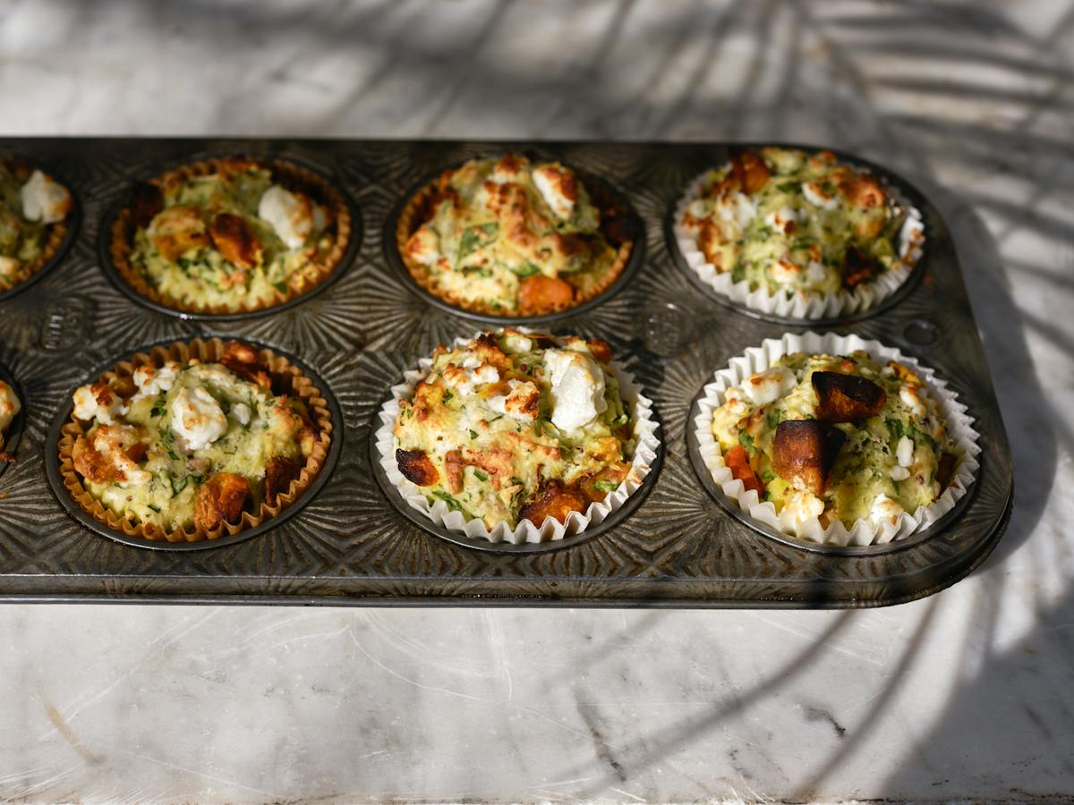Seeded Pumpkin and Feta Muffins