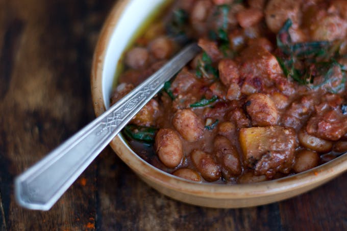 Borlotti Bean Mole with Roast Winter Squash