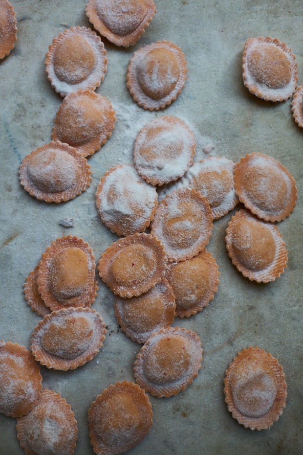 Hazelnut & Chard Ravioli Salad