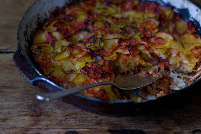 Spiced Tomato Gratin