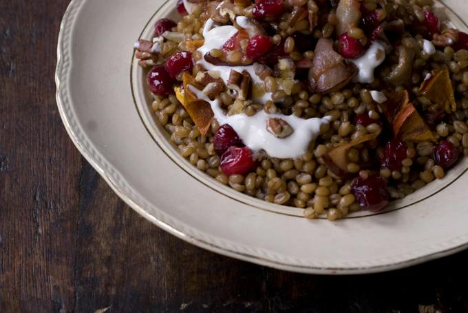 Wheat Berry Breakfast Bowl